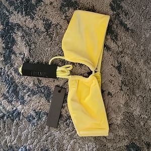 Yellow velvet ASTRO triangl top 💛